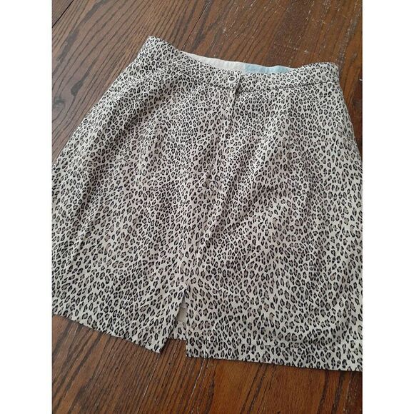 Sz 8 Vintage Platinum Dorothy Schoelen Cheetah Leopard Animal Print Mini Skirt - Picture 3 of 8